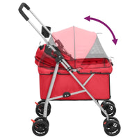 Hundewagen Faltbar Rot 76X50X100 Cm Oxford-Gewebe-B&B Shop - 2000 Stockerau