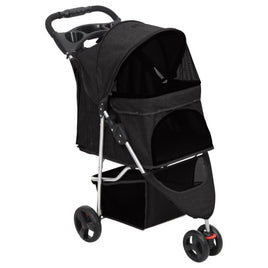 Hundewagen Faltbar Schwarz 80X46X98 Cm Oxford-Gewebe-B&B Shop - 2000 Stockerau