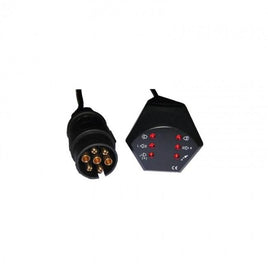 Prüfbox für Anhängersteckdose 7 & 13 pol.12 Volt, Prüfgerät