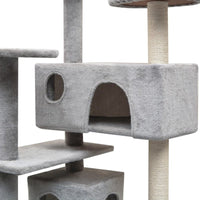 Katzen-Kratzbaum Sisal 125 Cm Grau 67 x 67 x 125 cm-B&B Shop - 2000 Stockerau