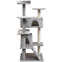 Katzen-Kratzbaum Sisal 125 Cm Grau 67 x 67 x 125 cm-B&B Shop - 2000 Stockerau