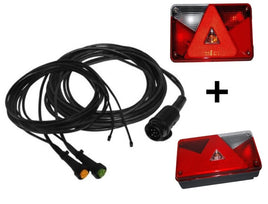 Komplett SET - Hauptkabel + 2x ASPÖCK - MULTIPOINT V, 5 Rückleuchten 4,5M mit 2,5DC Abgang-B&B Shop - 2000 Stockerau