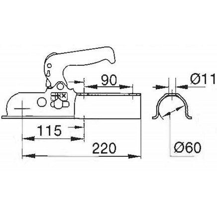 Kugelkupplung, EM 80 R, AUSF. F, Ø 60 MM, B&B Shop - 2000 Stockerau