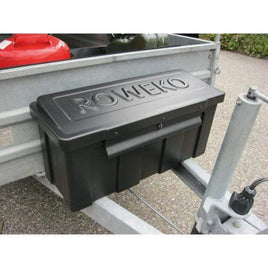 Kunststoff-Staubox mit schrägem Deckel 720 x 280 + Halterung für V-Deichsel B&B Shop - 2000 Stockerau