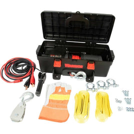 Mobile Seilwinde, 12V, Zugkraft 1814 kg, Elektrisch 12V, Komplett SET !-B&B Shop - 2000 Stockerau