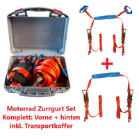 Motorrad-Zurrgurt Kofferset, Vorne + Hinten, inkl. Transportkoffer, Lenkergurt B&B Shop - 2000 Stockerau