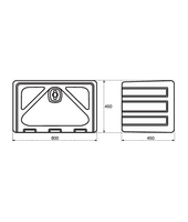 STABILO BOX 800 STAUKASTEN, L: 800 x B: 450 x H: 450 mm, Anhängerbox, Werkzeugkiste B&B Shop - 2000 Stockerau