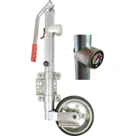 Stützrad mit hydraulischer Pumpvorrichtung, Ø60 mm, mit Stützlastanzeige, Stützlast: 600KG-B&B Shop - 2000 Stockerau