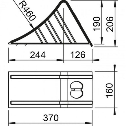 UNTERLEGKEIL 160mm, Metall B&B Shop - 2000 Stockerau