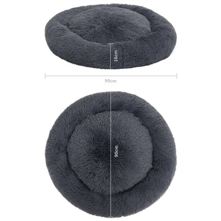 Waschbares Hunde- & Katzenkissen Dunkelgrau 90X90X16 Cm Plüsch 90 x 90 x 16 cm-B&B Shop - 2000 Stockerau