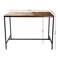 Werkstatt Vintage Bartisch 120x60x90cm mit 2 Barhockern stabiles Metallgestell-B&B Shop - 2000 Stockerau