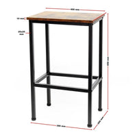 Werkstatt Vintage Bartisch 120x60x90cm mit 2 Barhockern stabiles Metallgestell-B&B Shop - 2000 Stockerau