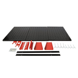 Werkzeugwand 120x60cm aus 3 Lochplatten mit 17 verschiedenen Haken-B&B Shop - 2000 Stockerau