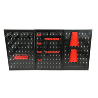 Werkzeugwand 120x60cm aus 3 Lochplatten mit 17 verschiedenen Haken-B&B Shop - 2000 Stockerau
